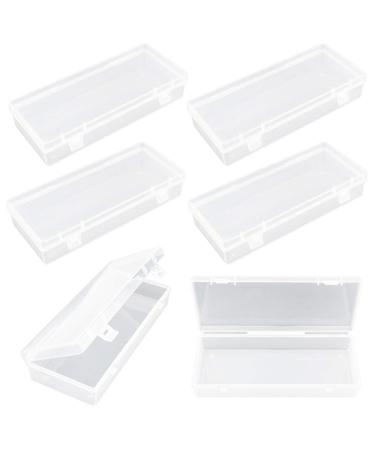 Thintinick 6 Pack Rectangular Clear Plastic Storage Containers Box with Hinged Lid for Beads and Other Small Craft Items (6.1 x 2.56 x 1.18 inch) - Buy Online on GoSupps.com