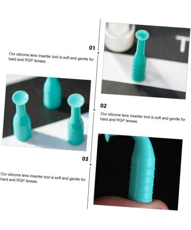 Solustre 6pcs Contact Lens Suction Rod - Soft Contacts Remover Tool RGP Plunger ABS Material Green - Perfect for Easy Insertion & Removal - Buy Online on GoSupps.com