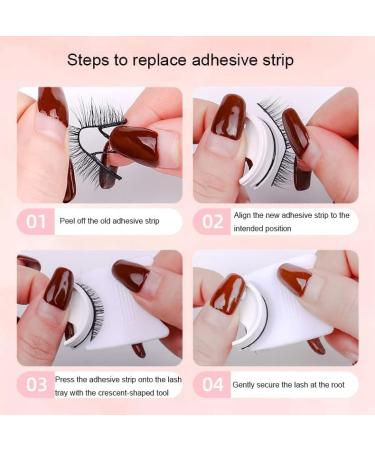 Reusable Self-Adhesive Eyelashes Natural Looking False Eyelashes Long Curly Eyelashes No Glue/Eyeliner/Magnet Waterproof and Easy to Apply (4 Pairs) - Buy Online on GoSupps.com
