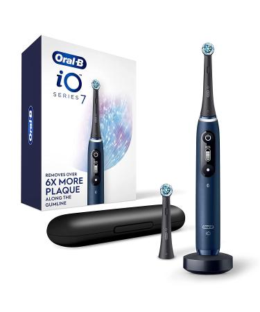 Oral-B iO Series 7 Electric Toothbrush with 2 Brush Heads  Sapphire Blue Alabster