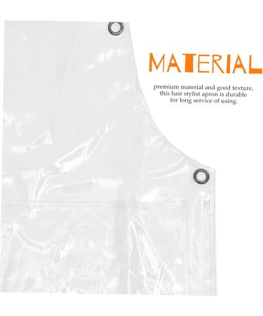 FRCOLOR Kitchen barber apron hair dresser apron hairstylist aprons for women unisex apron oil resistant clear apron kitchen apron cooking apron dishwashing apron tpu white Miss Apron - Buy Online on GoSupps.com