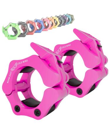 Warm body cold at least 50mm dumbbell closures/Olympic Barbell Collars - quick lock dumbbell clips Olympic dumbbell closure barbell clamping dumbbell clamps pink