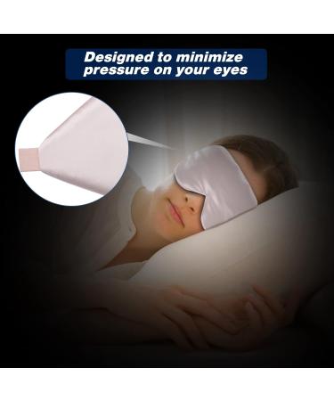 Alaska Bear Organic Mulberry Silk Sleep Mask - Luxurious Light Pink Eye Cover for Sleeping - Gift Ready Packaging - New Version - Buy Online on GoSupps.com