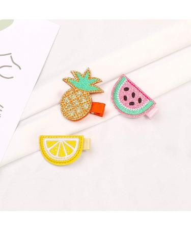 6 Pieces Cute Hair Clips Embroidery Fruit Hair Clips Children Hairpin Cute Hair Bows for Girls Kids Women Accessories - Buy Online on GoSupps.com
