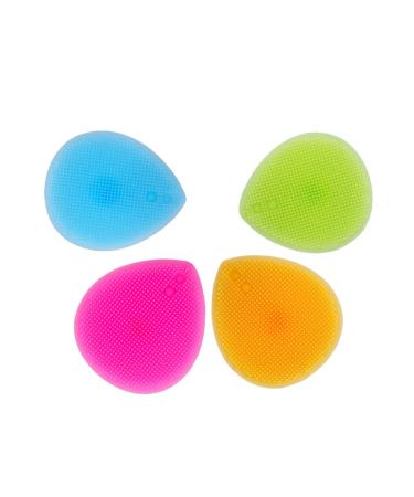 4pcs Face Massager Brush Face Scrub Silicone Face Cleaning Pads Facial Scrubber Cleansing Brush Soft
