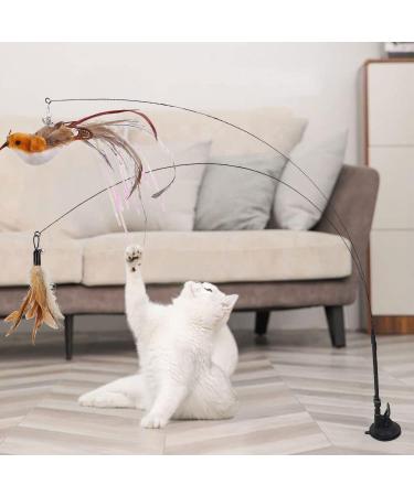 Sunshine Smile Cat Toys Set | Interactive Cat Toys Pack with Springs Feathers & Butterfly Perfect for Cats & Dogs - Buy Online on GoSupps.com