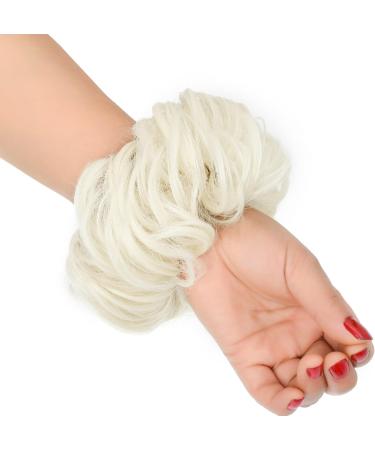 Yamel Messy Bun Hair Extension Updo Scrunchie Platinum Blonde #60 - Women's Curly Hair Piece - Buy Online on GoSupps.com