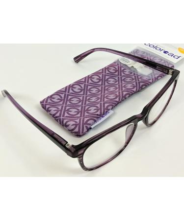 Shop Magnivision Foster Grant Elana Purple-Patterned Reading Glasses +1.50 | Stylish Women's Eyewear - Buy Online on GoSupps.com