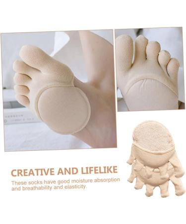 FOMIYES 6 Pairs Toeless Socks - Breathable Half Socks with Metatarsal Pads for Women | Washable & Reusable Outdoor Foot Cushions - Buy Online on GoSupps.com