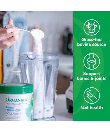 Organika Enhanced Hydrolyzed Collagen Peptides Powder: Easy Absorption Unflavored Collagen Powder for Skin Hair Nails Joints Muscles & Gut - Keto GMO-Free Grass-Fed (1.1 Pounds) Collagen Unflavored 1.1 Pound (Pack of  - Buy Online on GoSupps.com