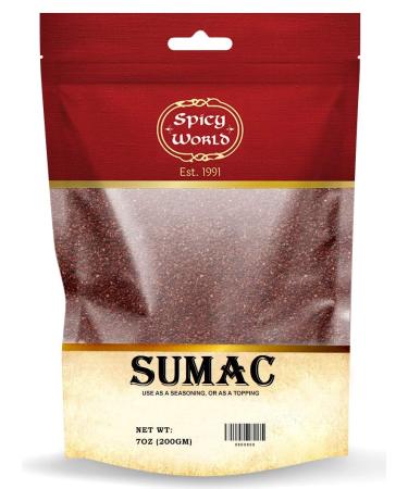 Spicy World Sumac Spice Powder 7 Ounce Bag - Ground Sumac, Sumac Seasoning (Sumak) 7 Ounce (Pack of 1)