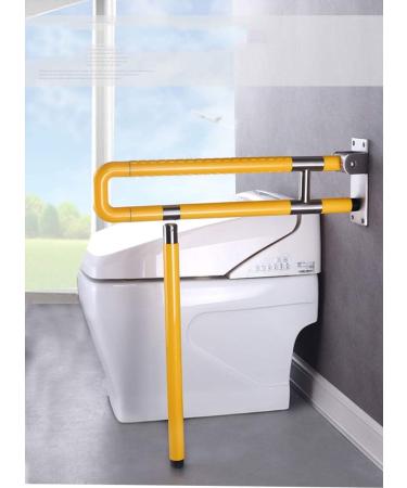 Bathroom Grab Bar Safety Support Rail Foldable Grab Bars For Bathroom Safety Flip Up Bathroom Grab Bar With Grip Toilet Rail With A - Buy Online on GoSupps.com