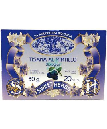  Apicoltura Brezzo Sweet Herbs | Blueberry Herbal Tea | Organic Blueberry Infusion Antioxidant and Draining - 2 x 20 Filters in Individual Bags (60 Gr) - Buy Online on GoSupps.com