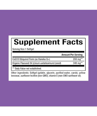 Natural Factors Ubiquinol Active CoQ10 200 mg - High-Absorption Coenzyme Q10 Supplement for Energy Heart & Cognitive Support - 60 Softgels - Buy Online on GoSupps.com