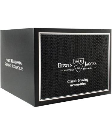 Edwin Jagger RNL06 Black Beard Soap Dish with Lid & Stainless Steel Inner Lining - Premium Grooming Accessory | International Shipping Available - Buy Online on GoSupps.com