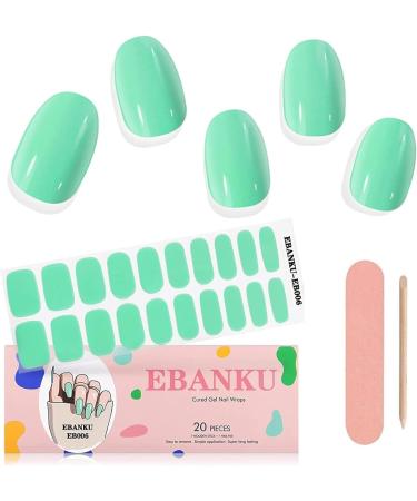 Ebanku 20PCs UV Gel Nail Film - MITH Green Self-Adhesive Nail Wraps UV Foil Stickers with Nail File for Women & Girls Nail Decoration - Buy Online on GoSupps.com