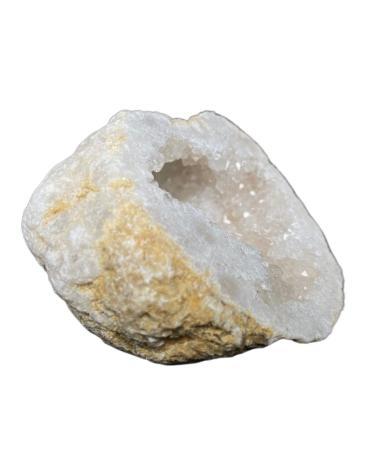 Natural Crystal Rough Gift Natural Crystal Stones White Crystal Geode Cluster for Desk Decoration Gift (Size : 200-250g)