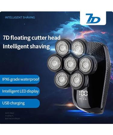 YKMYXZ 7D Electric Head Shaver 6in1 Shavers for Bald Men Electric Shaver Nose Hair Sideburn Trimmer Waterproof Wet - Buy Online on GoSupps.com