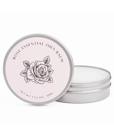 benatu Solid Body Oil for Dry Skin Care Scented Body Butter with Vitamin E for Women and Men Essential Oil Massage Blam Blends of Rose Cedar Ylang Ylang Patchouli 3.53 oz Rose Blends