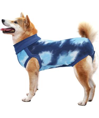 Buy Lianzimau Dogebody for Male Dogs Post-Surgery | Wound Protective Suit & Pet Shirt - XXLarge Tie-Dye Blue - Buy Online on GoSupps.com