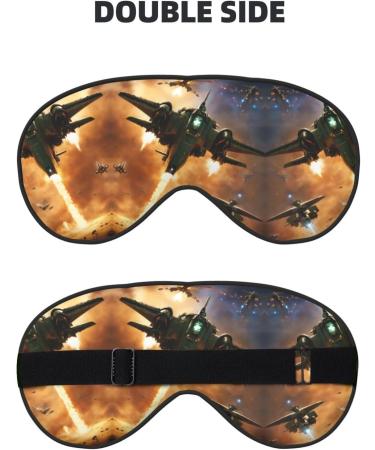 Buy Aircraft Fighter Jets Print Unisex Sleeping Eye Mask - Soft Comfortable Light-Blocking for Travel & Sleep - Buy Online on GoSupps.com