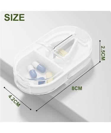 Buy Pill Cutter & Splitter - Easy to Use Portable Medicine Storage Box for Pills & Vitamins (Green) - International Shipping Available - Buy Online on GoSupps.com