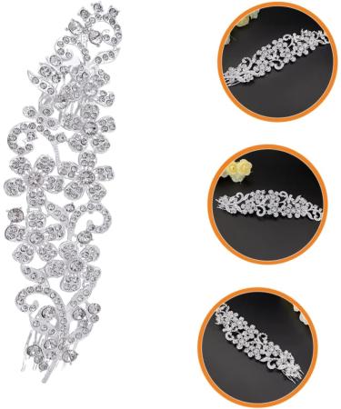 Ipetboom Crystal Hair Comb Rhinestone Headpiece Flower Hair Comb Bridal Hair Clip Side Bridal Hair Comb Rhinestone Hair Clip Hair Brooch Wedding Zinc Alloy Bride Accessories Wedding Dress - Buy Online on GoSupps.com