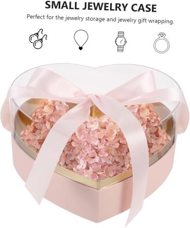 NUOBESTY 2 Pcs Flower Box Jewelery Organizer Bridal Floral Ribbon Pink Cloth Container Preserved Flower - Buy Online on GoSupps.com