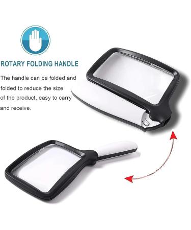 Portable LED Illuminated Lighted Magnifier 20X Handheld Large with 5 LED Lights Reading 2 Dimming Modes for Reading Small Prints Book Low Vision Senio Full of Stars - Buy Online on GoSupps.com