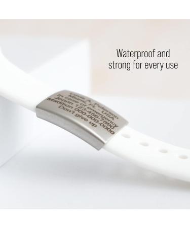 Laser Engraved Alert ID Tag for Apple Watch Band | Safety Plate for Fitness Runners & Sport Smartwatch | Medical ID Tag for Wrist Band - Buy Online on GoSupps.com