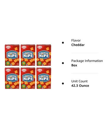 Christie Cheese Nips Cheddar Baked Snack Crackers 200g/7.05oz - Pack of 6 | Imported from Canada - Buy Online on GoSupps.com
