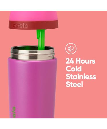 Owala Kids Flip Insulated Stainless-Steel Water Bottle with Straw and Locking Lid 14-Ounce Pink/Purple (All The Berries) 1-Pack Pink & Purple - Buy Online on GoSupps.com