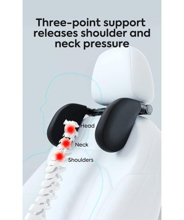 Zokoe Kids Neck Pillow - Soft Breathable Headrest for Car Travel | Fast Assembly Supports Head & Neck | Ideal for Adults & Children (Black) - Buy Online on GoSupps.com