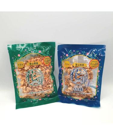 Dried Hanabiratake 20g*2Pack (Dried Petal Mushroom) - Petals (Green Package) / Stumps (Blue Package) from Toyama pref. Japan