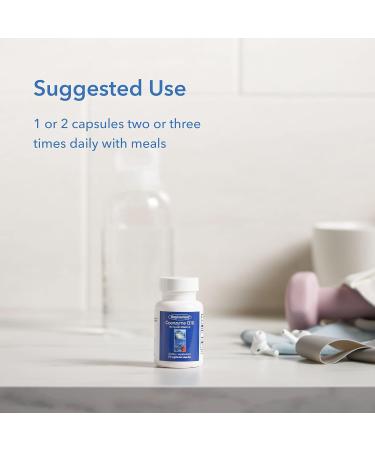 Allergy Research CoQ10 Supplement with Vitamin C - 50mg Ubiquinol for Heart Health - 75 Vegetarian Capsules - Antioxidant Boost - Buy Online on GoSupps.com