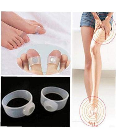 TOSSPER Slimming Silicone Foot Massage Magnetic Toe Ring - 1 Pair for Fat Loss & Health Benefits - Buy Online on GoSupps.com