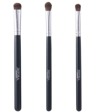 Eyeshadow Makeup Brush Set by Impora London - 3 Eye Shadow Make up Brushes