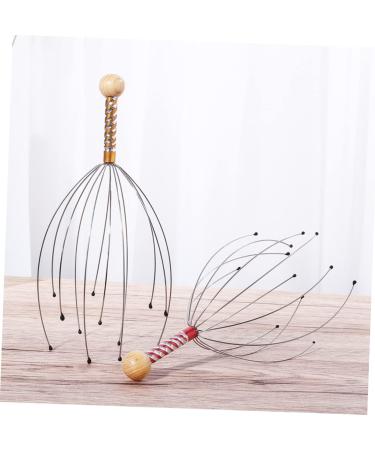 Buy Hapinary Handrubber 6-St Massager - Scalp Care Hair Washer Brush - Multi-Functional Tool for Relaxation - Durable Steel & Wood Design - Buy Online on GoSupps.com