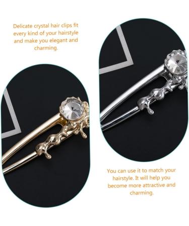 FRCOLOR Small Hair Barrettes Wedding Crystal Barrettes alligator s for hair womens metal for women snap hair pin alloy wedding Miss side Crystal Decorative Hair Clips - Buy Online on GoSupps.com