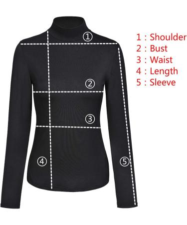 KLOTHO Women's Slim Fitted Mock Turtleneck Top - Long Sleeve Lightweight Base Layer Shirt | A-White, Medium - Buy Online on GoSupps.com