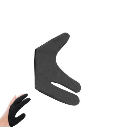 wiroouia Heat Resistant Gloves for Hair Styling Hair Dye Safe Curling Wand Gloves | Professional 3 Finger Design Mittens Protection Reusable Elastic for Hair Dryers left hand