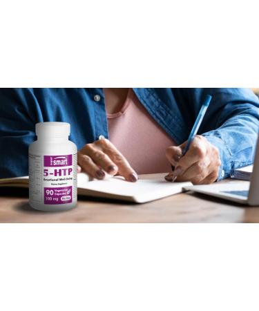 Supersmart 5-HTP 100mg - Natural Energy Pills Non-GMO & Gluten Free 90 Vegetarian Capsules for Enhanced Mood & Well-Being - Buy Online on GoSupps.com