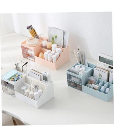 TEHAUX 1pc Box Cosmetic Storage Box Decor Classify Case Cosmetics Organizer Grid Dresser Box Miss 24.5x12cm Blue - Buy Online on GoSupps.com