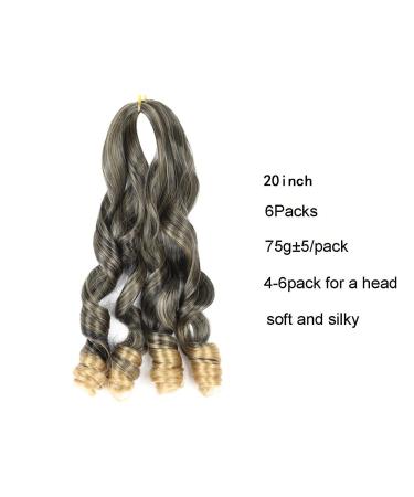 Yidie Curly Braided Hair Extensions - Loose Waves 51 cm Springy French Art Hair for Women (1B/27) - 6 Packs - Buy Online on GoSupps.com