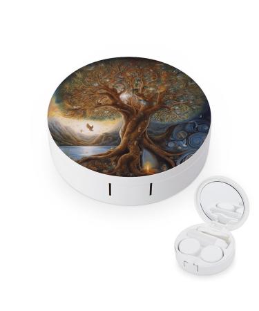 Contact Lens Case Tree of Life Portable Travel Contact Lens Box Contact Lens Storage Box