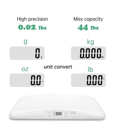 FITLAND Baby Scale Pet Scale 44lb Rechargeable Digital Infant Scale | Hold Function | Multi-Function Toddler Scale - Accurate Newborn Pediatric Scale for Baby, Cat, and Dog - Buy Online on GoSupps.com