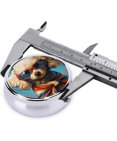 Portable Teddy Sunglasses Pill Box - 3-Compartment Metal & Plastic Insert Travel Essential - Buy Online on GoSupps.com