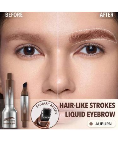 Liquid Eyebrow Brush Multi-Functional Non-Smudging Pressed Wild Eyebrow Pencil Eyebrow Brush Angled Square Brush Waterproof Brow Pen Eyebrow Pen for Hair-Like Natural Brows (Taupe) - Buy Online on GoSupps.com