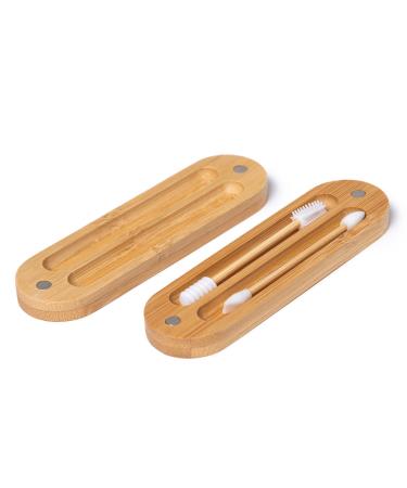 Eco-Friendly Silicone Make Up Swabs | Set of 2 with Bamboo Case | Reusable QTips by New Living - Buy Online on GoSupps.com