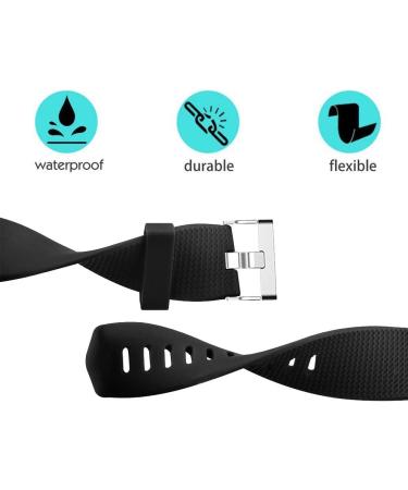 POY Fitbit Charge 2 Replacement Bands - Black Small Adjustable Sport Wristbands - Buy Online on GoSupps.com